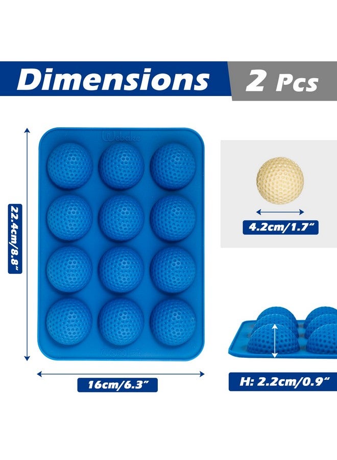 Webake Golf Ball Chocolate Molds, Silicone 12-Cavity Mold for Cake Decorations, Hot Chocolate Bomb, Candy (Pack of 2) - Image 4