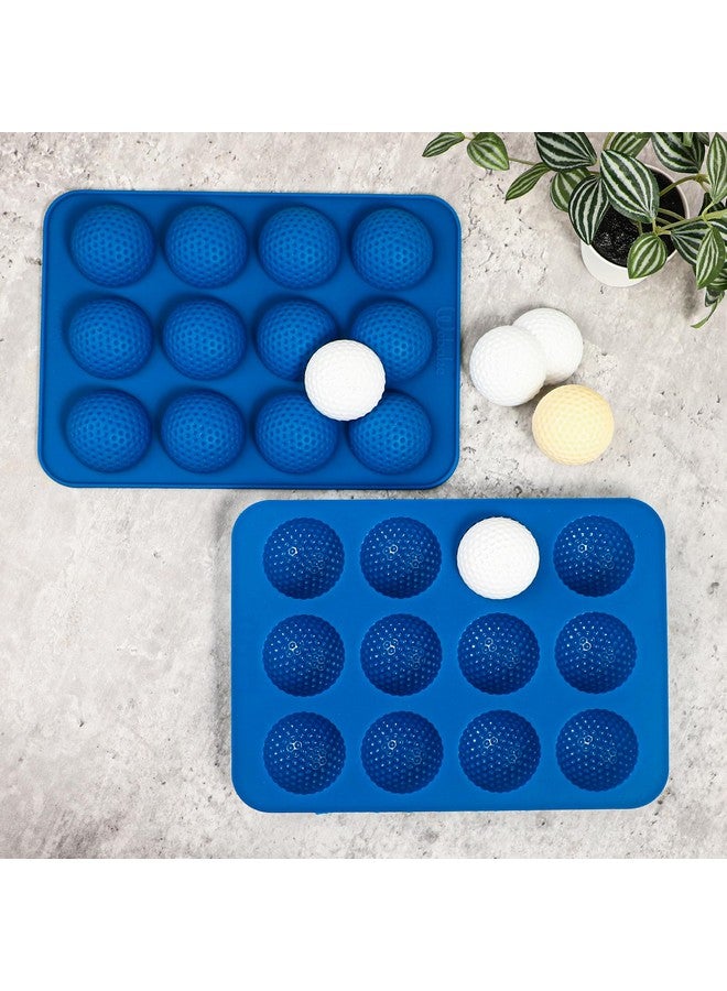 Webake Golf Ball Chocolate Molds, Silicone 12-Cavity Mold for Cake Decorations, Hot Chocolate Bomb, Candy (Pack of 2) - Image 3