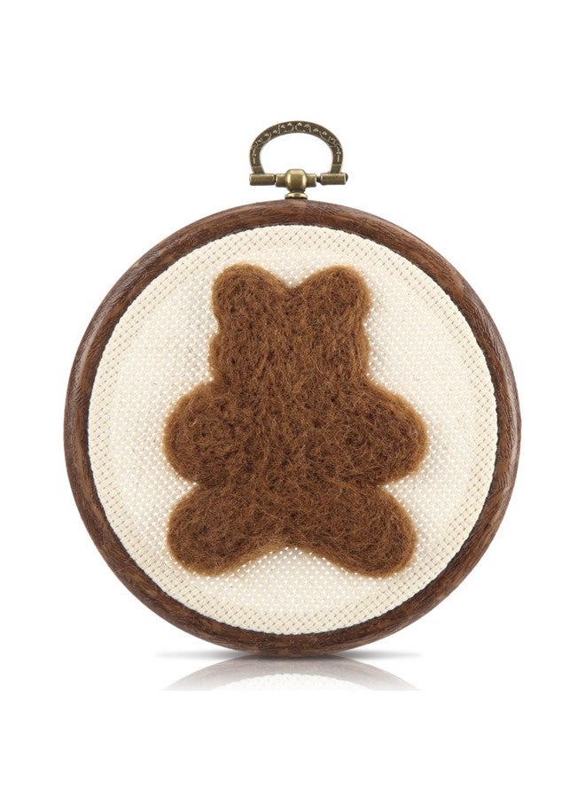 Chunful Chunful Felted Bear Nursery Wall Decor Cute Animals Bear Wall Art Decorative Artwork for Nursery Themes Bathroom Living Room Classroom Home Decoration  - Image 1