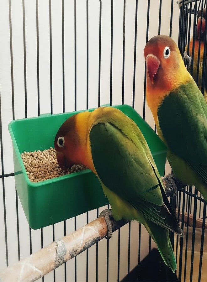 DQITJ 18 Pcs Bird Plastic Feeder, Seed Food Cage Hanging Food Bowl Feeding Dish for Poultry Pigeon Parrot Parakeet Budgie - Image 3