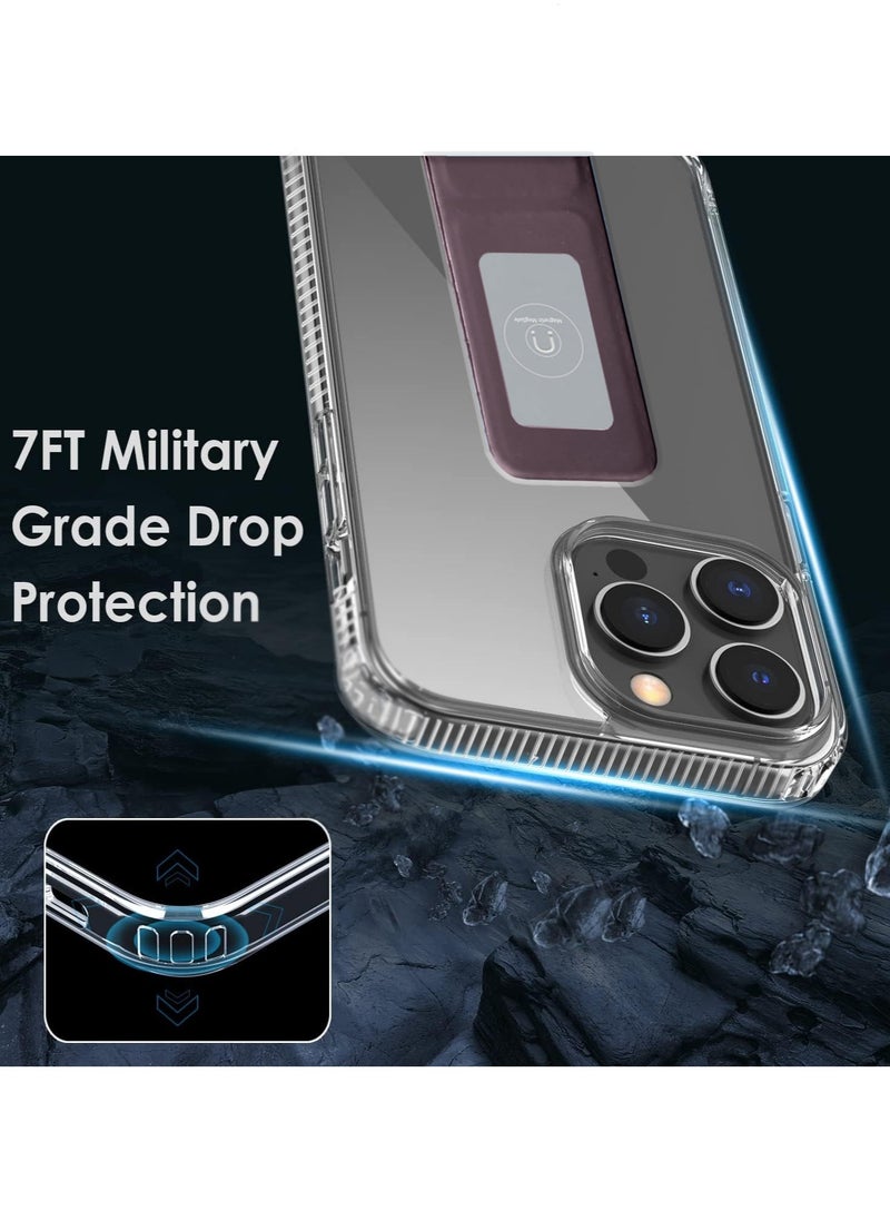 Wtech - TPU Hand Grip Air Pillow Case Cover For Apple iPhone 15 Pro 2023 Clear/Maroon - Image 1