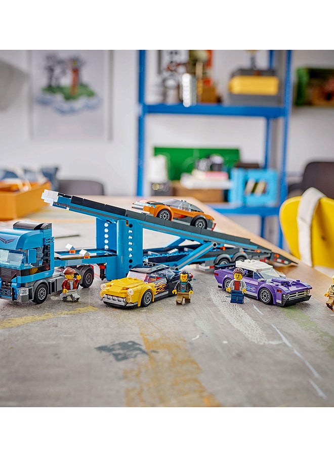 LEGO - City Car Transporter Truck With Sports Cars, 4 Vehicle Toy Set For Boys And Girls Aged 7 Plus, Or Birthday Gift For Kids, 4 Minifigures For Imaginative Play (998 Pieces) 60408 - Image 1