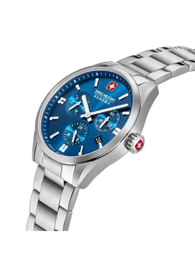 سويس ميليتري هانوا Roadrunner Advanced 43mm Men's Multifunction Watch with Blue Dial