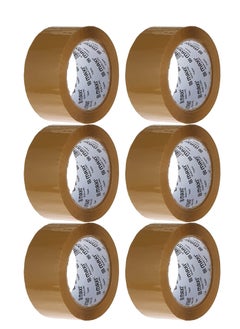 Maxi 6-Piece 2 Inch Brown Packing Tape 100 Yards  - Image 1