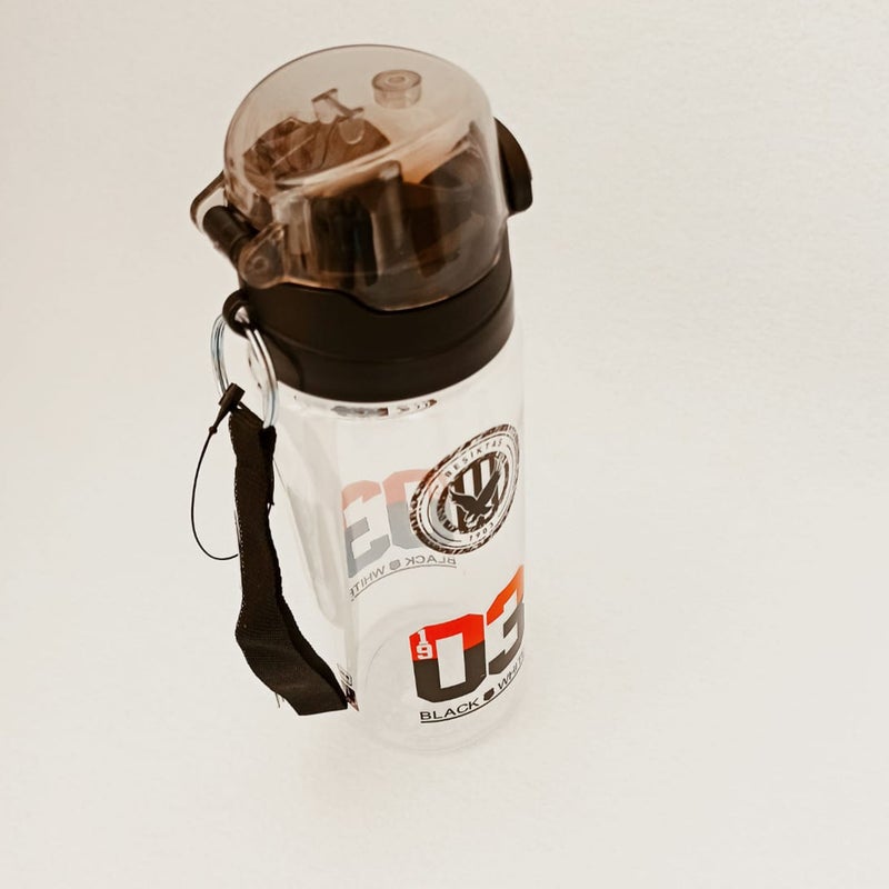 Plastic Water Bottle 500 Ml Black-Red 22389