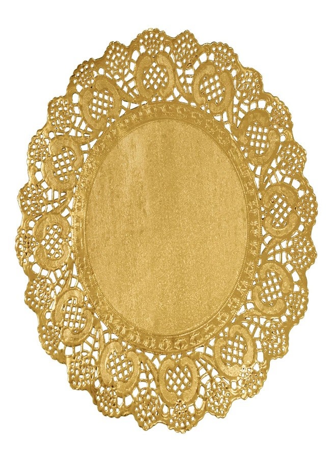 Phantomon 200 Pcs 12 Inch Gold Lace Paper Doilies – Disposable Gold Foil Placemats for Cakes, Dessert Display, Dining Table, Weddings, Birthday Parties (Gold, 12 Inch) - Image 1