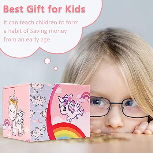 PowerKing Piggy Bank Steal Coin Box Electronic Money Bank Cute Money Saving Box with Smart Voice Prompt Great Gift for Boys Girls Kids in Birthday New Year Christmas Lovely Unicorn - Image 5