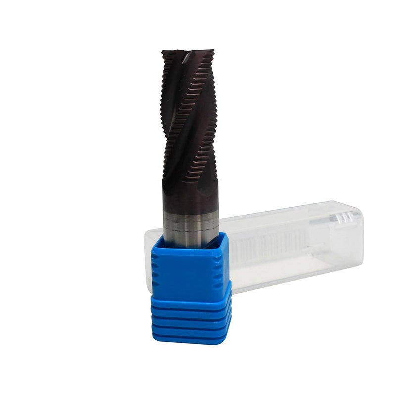 HFS (R) Roughing End Mill Square End Mill 4 Flute M42 8% Cobalt TiAlN for Steel 3/4" Dia. - Image 4