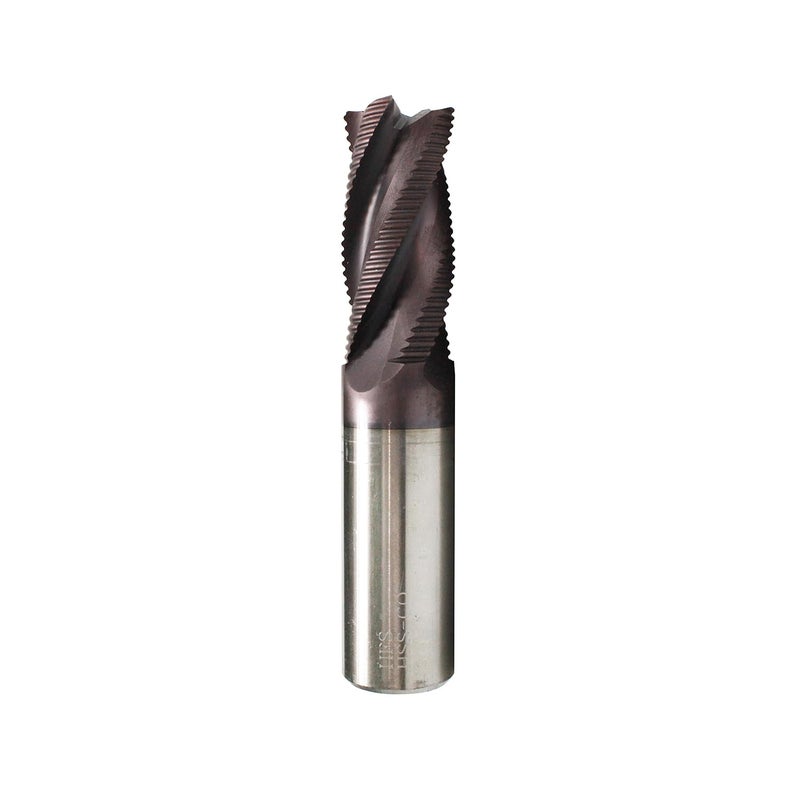 HFS (R) Roughing End Mill Square End Mill 4 Flute M42 8% Cobalt TiAlN for Steel 3/4" Dia. - Image 1