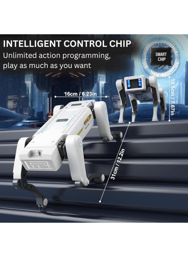 REZZOSS Smart Robot Dog for Kids & Adults – AI Interactive Electronic Pet with Voice Control & App Programming | Remote Control Stunt Puppy with 30+ Actions | STEM Educational Coding Toy | High-Tech Birthday Gift for Boys & Girls 6+, Android/iOS Mobile App Controllable Robot - Image 2