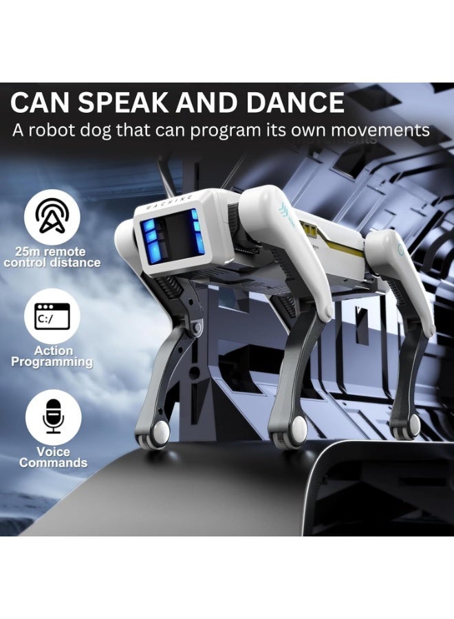 REZZOSS Smart Robot Dog for Kids & Adults – AI Interactive Electronic Pet with Voice Control & App Programming | Remote Control Stunt Puppy with 30+ Actions | STEM Educational Coding Toy | High-Tech Birthday Gift for Boys & Girls 6+, Android/iOS Mobile App Controllable Robot - Image 3
