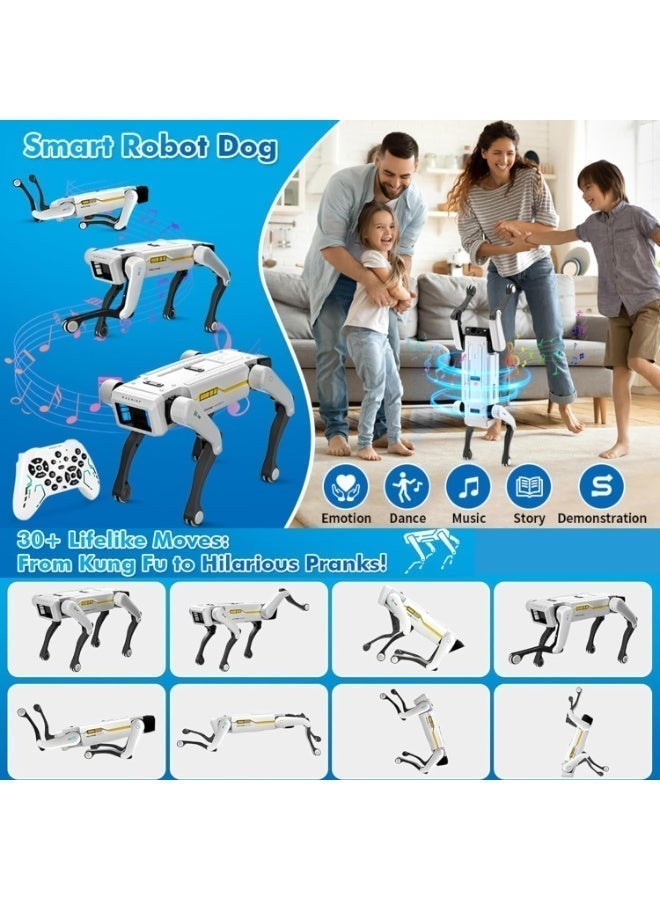 REZZOSS Smart Robot Dog for Kids & Adults – AI Interactive Electronic Pet with Voice Control & App Programming | Remote Control Stunt Puppy with 30+ Actions | STEM Educational Coding Toy | High-Tech Birthday Gift for Boys & Girls 6+, Android/iOS Mobile App Controllable Robot - Image 4