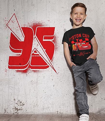 Disney Cars Lightning McQueen Pixar Graphic T-Shirts (3 Pack) Outfits Toddlers to Kids 3T Bk/B/Gy SS - Image 2