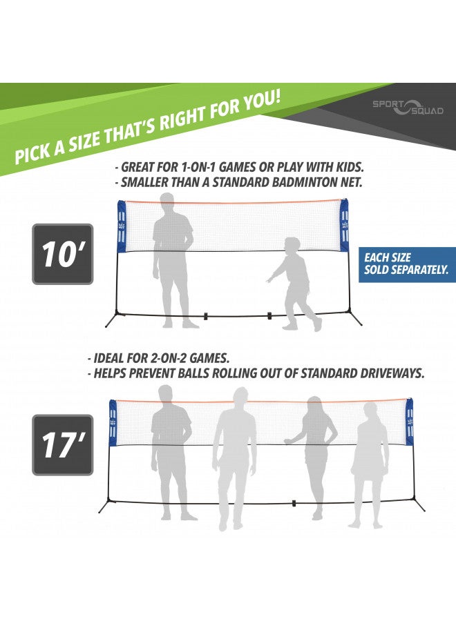 JOOLA HIT MIT Adjustable Height Portable Badminton Net Set - Competition Multi Sport Indoor or Outdoor Net for Playing Pickleball, Kids Volleyball, Soccer Tennis, Lawn Tennis -Easy and Fast Assembly,17 Feet - Image 3