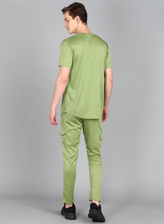 PREEN Lime Green Round Neck T-Shirt and Trousers Co-Ords - Image 5
