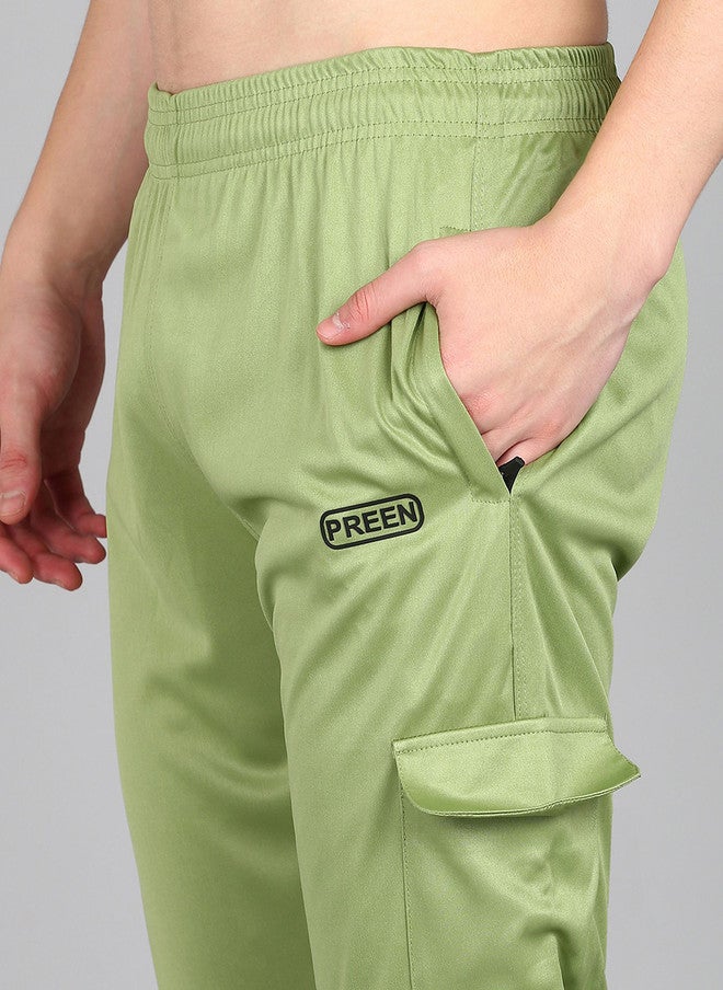 PREEN Lime Green Round Neck T-Shirt and Trousers Co-Ords - Image 3