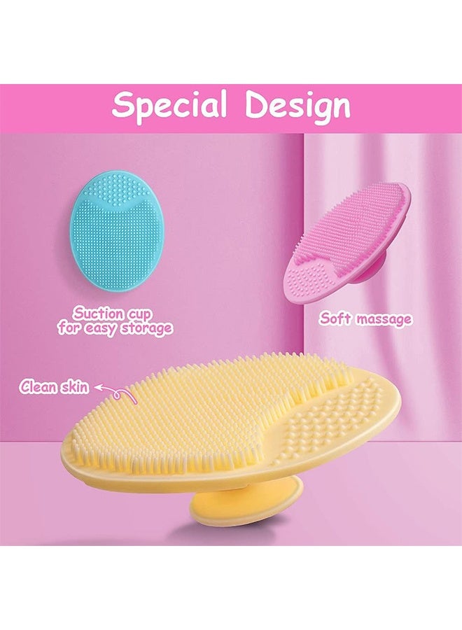 4Pack Baby Silicone Bath Brush, Baby Cradle Cap Brush, The Baby Essential for Dry Skin Cradle Cap and Eczema,Face Cleansing Brush for Men Women, Soft and Exfoliating, Suitable for All Skin Types - Image 5