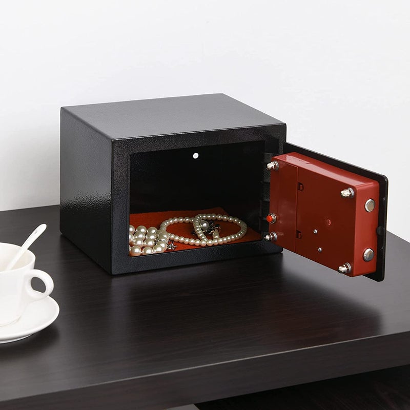 Marrone Marrone Safe Box with Sensor LightElectronic Digital Security Safe Steel Construction Hidden with Lock Wall or Cabinet Anchoring Design for Home Office Gun Cash MoneyTextured Powder Coating - Image 4