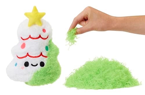 Fluffie Stuffiez Holiday Christmas Tree Small Collectible Feature Plush Surprise Reveal Unboxing with Huggable ASMR Fidget DIY Fur Pulling Ultra Soft Fluff - Image 1