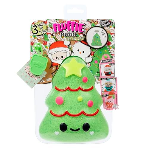 Fluffie Stuffiez Holiday Christmas Tree Small Collectible Feature Plush Surprise Reveal Unboxing with Huggable ASMR Fidget DIY Fur Pulling Ultra Soft Fluff - Image 5
