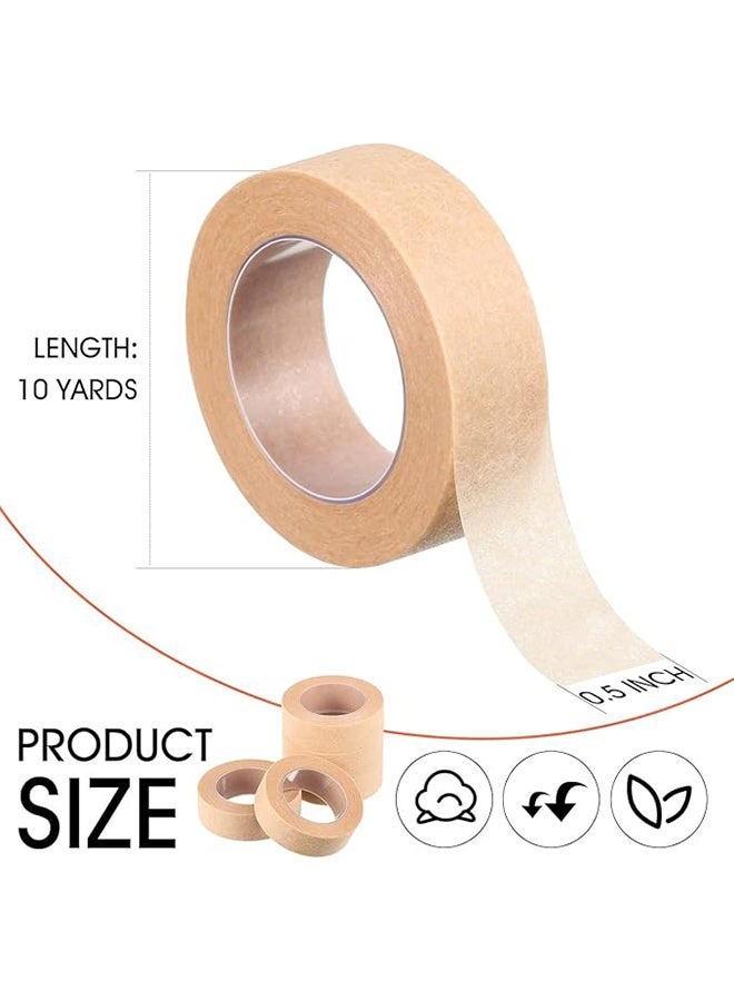 4 لفة شريط جلدي مرن شريط صغير أنف قابل للتنفس شريط غازي للملابس الجريحة، شريط جراحي صغير 0.5 × 10 يداي -بيجي - Image 2