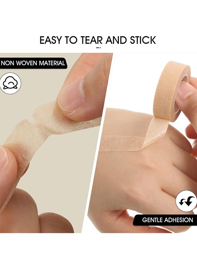 4 لفة شريط جلدي مرن شريط صغير أنف قابل للتنفس شريط غازي للملابس الجريحة، شريط جراحي صغير 0.5 × 10 يداي -بيجي - Image 4
