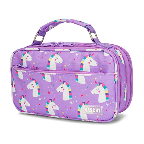 VASCHY Pencil Case for Girls Aesthetic Kawaii Large Pencil Pouch Stationary Pencil BagBox for Preppy Kids Pen Organizer Holder School Supply Unicorn - Image 1