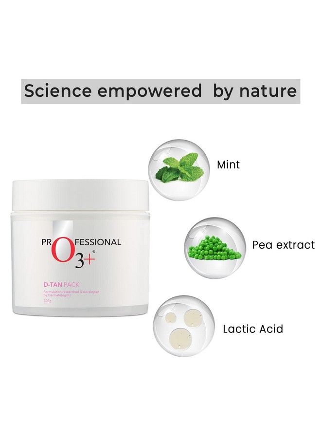 O3+ Dtan Pack For Instant Tan Removal & Sun Damage Protection Infused With Mint And Eucalyptus Oil Ideal For All Skin Types (300G); Detan Pack For Tan Removal - Image 5