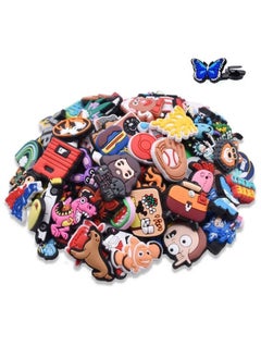 In Air 50 Pcs Random Cute Cartoon Croc Charms Anime for Crock Boys Girls Teens Bubble Slide Pins for Bracelet Wristband  - Image 1