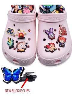 In Air 50 Pcs Random Cute Cartoon Croc Charms Anime for Crock Boys Girls Teens Bubble Slide Pins for Bracelet Wristband  - Image 2