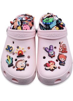 In Air 50 Pcs Random Cute Cartoon Croc Charms Anime for Crock Boys Girls Teens Bubble Slide Pins for Bracelet Wristband  - Image 4
