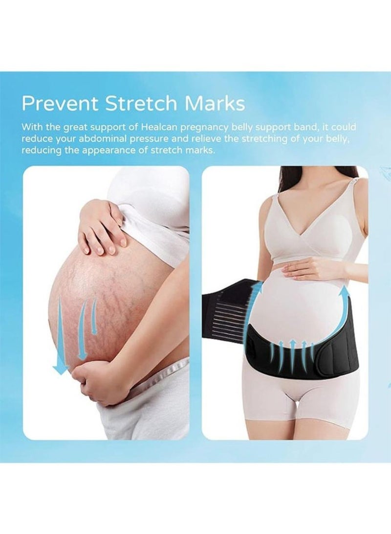 KHAJUL Maternity Belly Band, Pregnancy Support Belt, Breathable Belly Support Brace for Abdomen, Pelvis, Waist and Back Pain, Lightweight Abdominal Binder, Adjustable 3-in-1 Maternity Belt for Pregnancy - Image 5