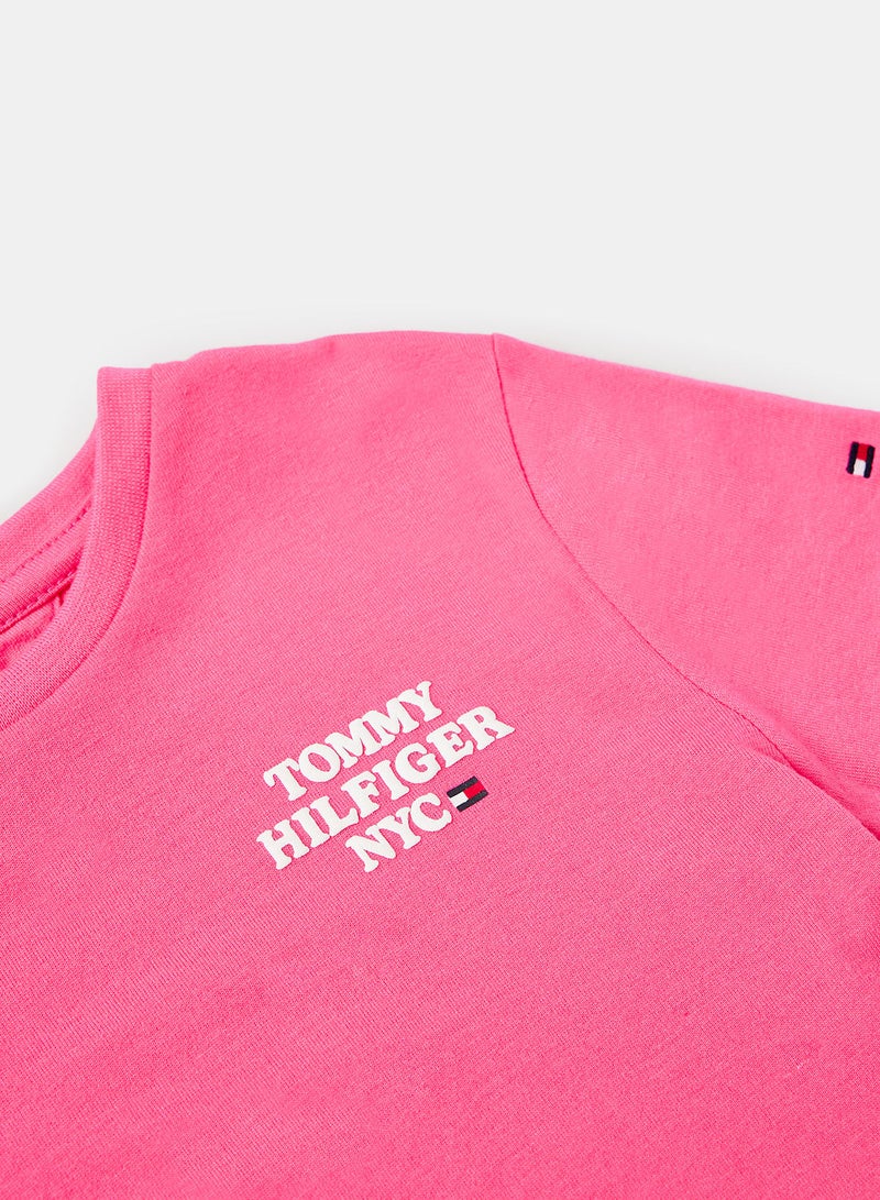 Girls NYC Logo Print T-Shirt