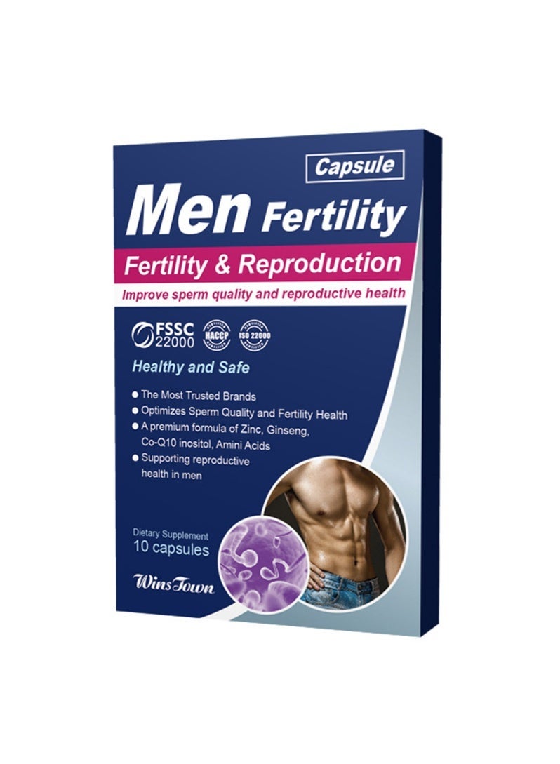 وينز تاون مكملات الخصوبة الذكورية تعزيز الخصوبة الذكورية قوة الحيوية المثلى حمض الفوليك المغنيسيوم فيتامينات متعددة 10 أقراص - Image 3