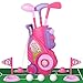 Liberry Toddler Golf Set for 2 3 4 Years Old Girls Boys Upgraded Kids Golf Clubs Set with Golf Cart Putting Mat Outdoor Indoor Sports Toy Birthday Gift Pink - Image 3