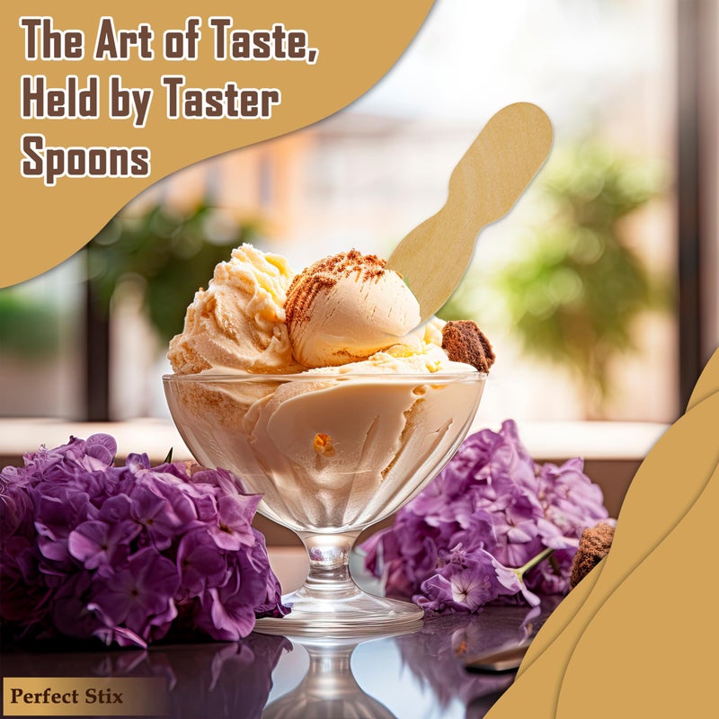 Perfect Stix ASO24W Plain Wooden Ice Cream/Taster Spoon  Unwrapped  3"" (Pack of 200) - Image 2