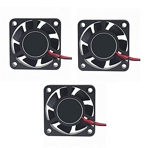 TESSERACT 40x40x10mm 12V Fan DC I Brushless Cooling Fan 4010 DC 12V Compatible with Raspberry Pi, Jetson, CPU, 3D Printer Extruder Hotend I 2 Pin JST-XH Connector, 100 cms wire length (Quantity 3 Fan) - Image 2