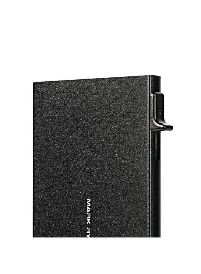 MARK RYDEN  Mark Ryden MR23 Black Metal Card Holder, Slim Aluminum Alloy Pop-Up Wallet, RFID Blocking, Lightweight 0.05 kg, Anti-Drop Design, Quick Card Access, Holds Up to 6 Cards – Black or Silver  | Best Price UAE