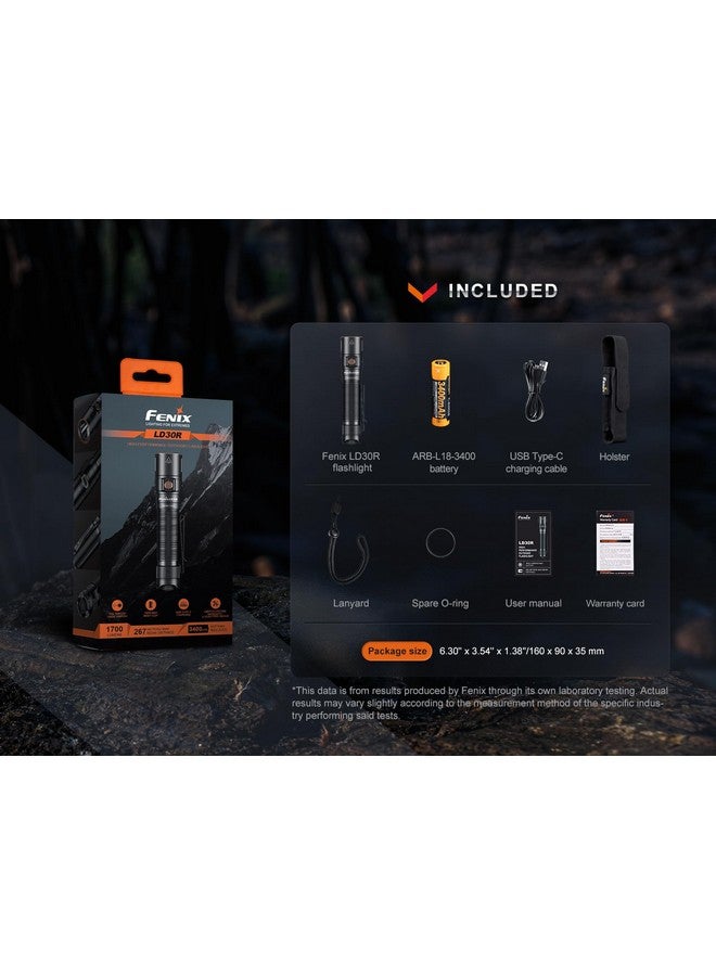fenix Fenix LD30R EDC Flashlight, 1700 Lumens USB-C Rechargeable High Performance Flashlight  - Image 4