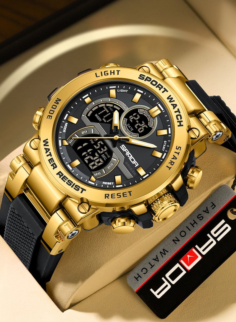 Sanda Fashion Men's Electronic Watch Personalized Sports Multi functional Waterproof Night Light Men's Electronic Watch - Image 1