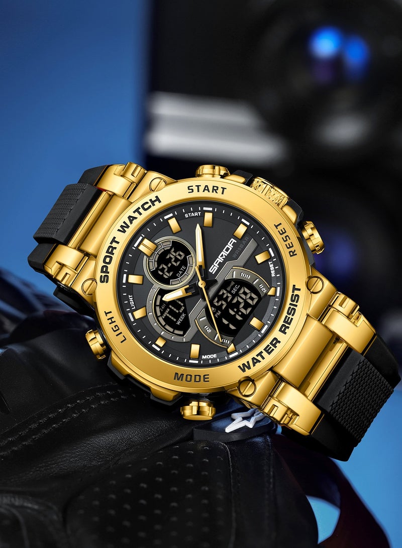 Sanda Fashion Men's Electronic Watch Personalized Sports Multi functional Waterproof Night Light Men's Electronic Watch - Image 2