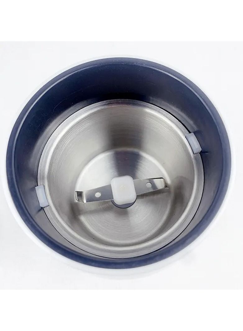 DubaiGallery مطحنة كهربائية صغيرة محمولة للاستخدام المنزلي والمكتبي بقوة 300 وات وسعة 100 جرام لطحن حبوب البن والتوابل - Image 4