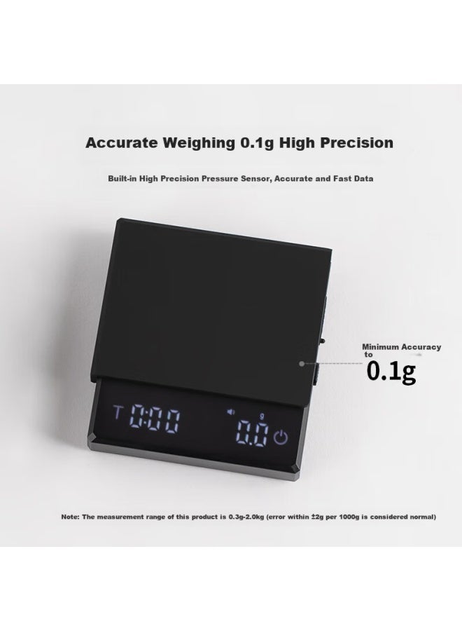 Gemilai Coffee Electronic Scale Hand Drip Coffee Timer Coffee Powder Weighing Scale White - Image 3