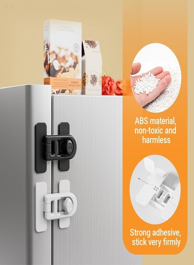 HENIJ Child Safety Cabinet Locks - Baby Proof Latches for Refrigerator, Oven & Drawers, Durable Childproof Locks for Home, Daycare & Kindergarten (White (PackOf 8)) - Image 2