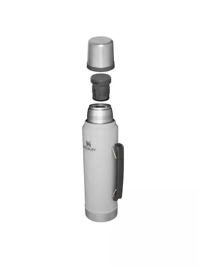 Stanley Stanley Classic Legendary Bottle 1L / 1.1QT Ashâ€“ BPA FREE Stainless Steel Thermos | Keeps Cold or Hot for 24 Hours | Leakproof Lid Doubles as Cup | Dishwasher Safe | Lifetime Warranty