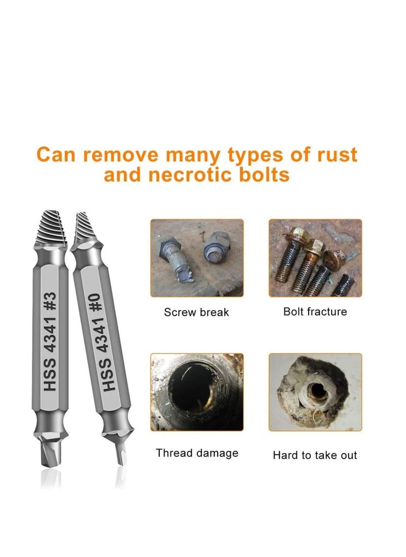 Arabest - Damaged&Stripped Screw Extractor Remover Tool and Drill Bit Set. Broken Bolt Extractor and Screw Remover Set of 6 Pcs - Image 1