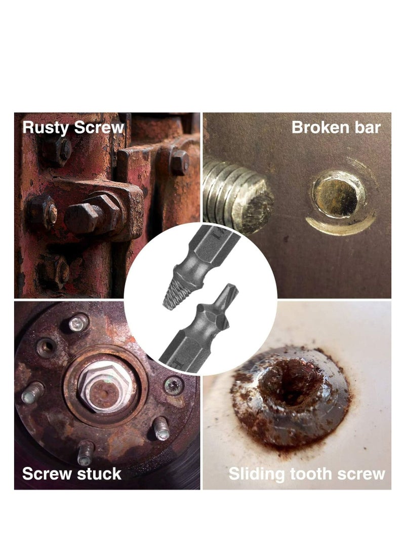 Arabest - Damaged&Stripped Screw Extractor Remover Tool and Drill Bit Set. Broken Bolt Extractor and Screw Remover Set of 6 Pcs - Image 1