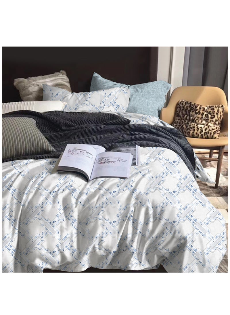 Donetella - Comforter Set 4 Piece Single Size Reversible Printed Comforter Set With Super Soft Down Alternative Filling - Image 1