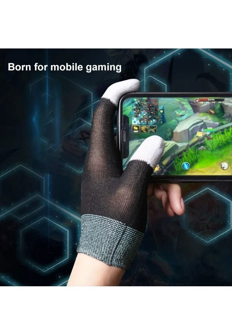 Captaintech Finger Cover Breathable Game Controller Finger Sleeve, The latest silver fiber G1 material For Pubg Sweat Proof Touch Screen Gaming Thumb Gloves For All Mobile（One pair） - Image 5