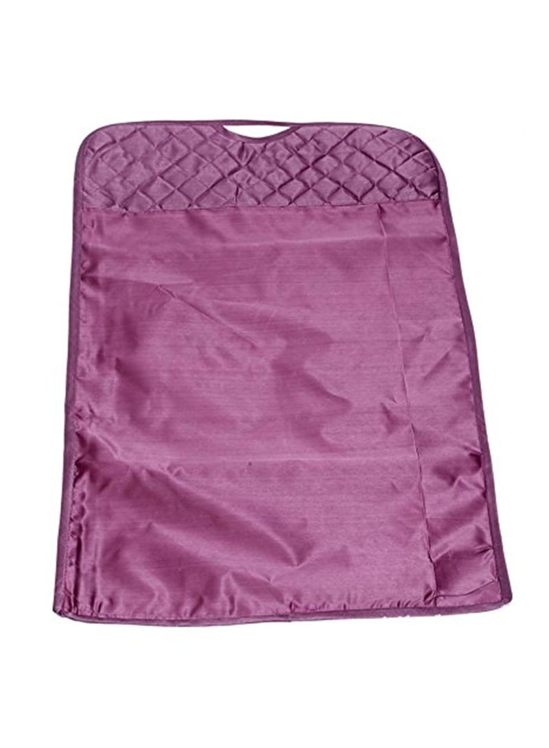 atorakushon® Satin Hanging Saree Cover Garments Wedding Wardrobe Organizer Purple (Pack of 3 Purple) - Image 3